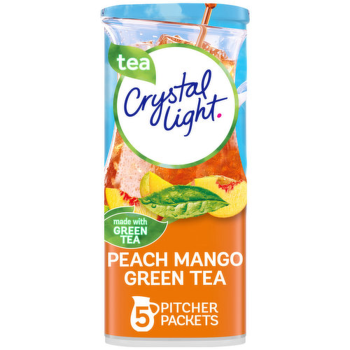 Crystal Light Peach Mango Green Tea Naturally Flavored Powdered Drink Mix