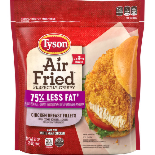 Tyson Tyson Air Fried Perfectly Crispy Chicken Breast Fillets, 20 oz. (Frozen)