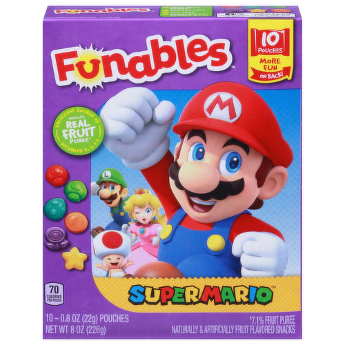 10 pouches more fun on back! Power up with Mario. Nintendo: Official Licensed product.