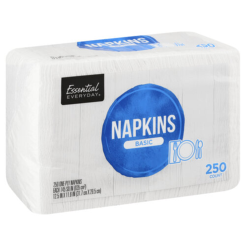 Essential Everyday Napkins, Basic, One-Ply