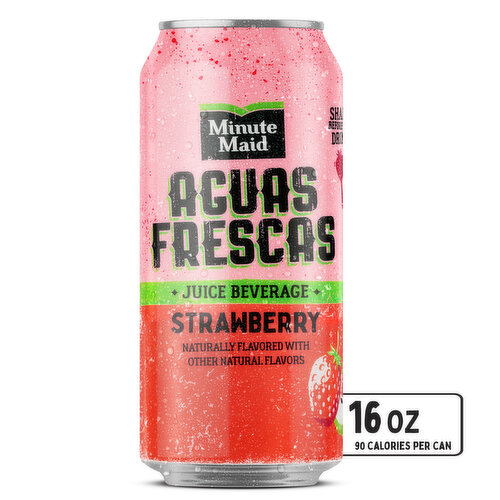 Minute Maid Aguas Frescas  Aguas Strawberry Juice Drink Can