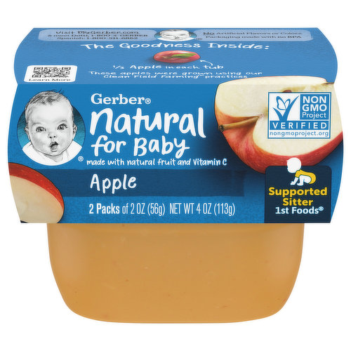 Gerber Natural for Baby Apple, Supported Sitter 1st Foods