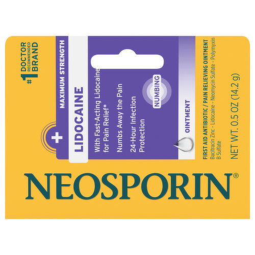 Neosporin Ointment, Lidocaine, Maximum Strength