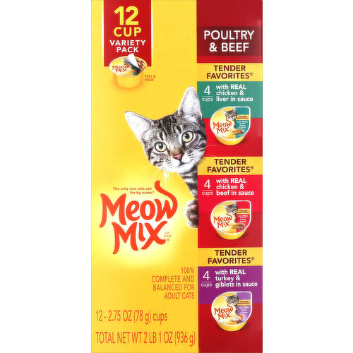 Meow Mix Cat Food, Poultry, Variety Pack