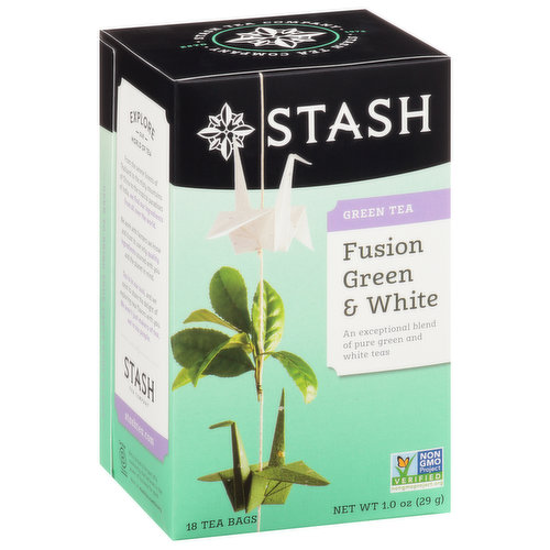 Stash Green Tea, Fusion Green & White, Tea Bags