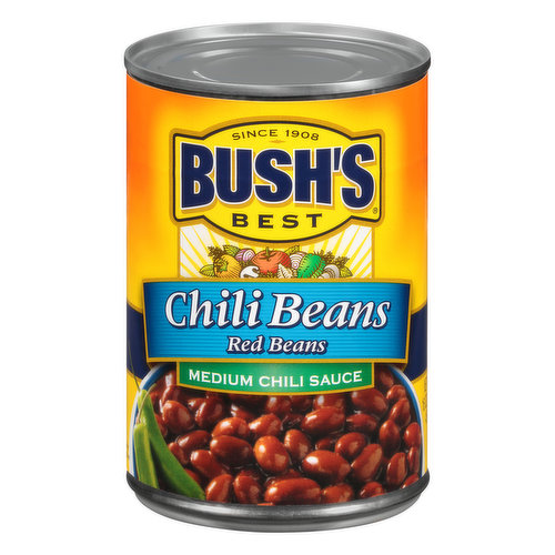 Bush's Best Red Beans, Chili Beans, Medium