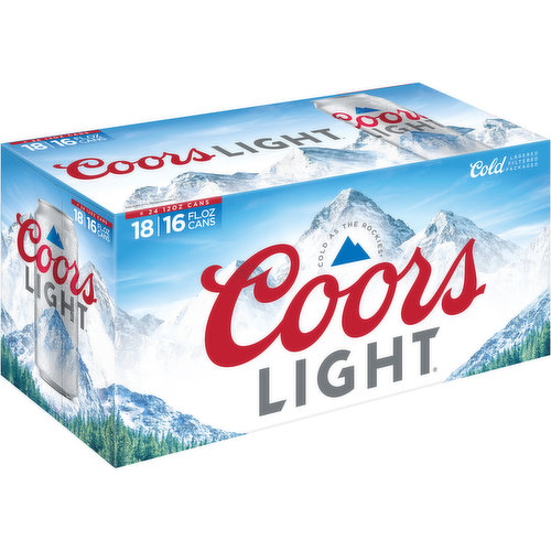 Coors Light Lager Beer, 12 Pack, 12 fl oz Cans, 4.2% ABV