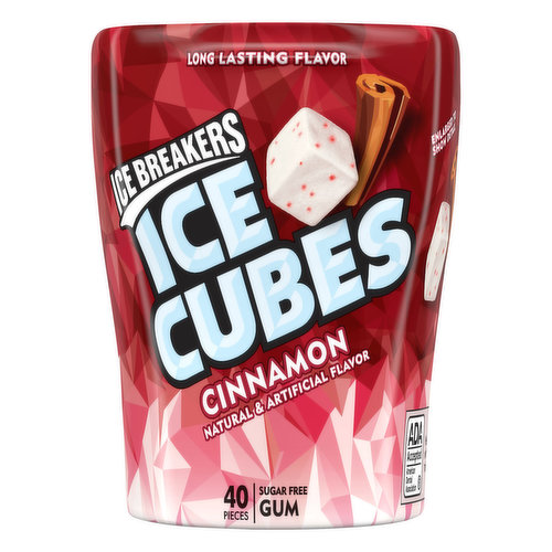 Ice Breakers Gum, Sugar Free, Cinnamon, Ice Cubes