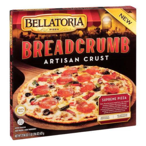 Bellatoria Pizza Breadcrumb Pizza, Artisan Crust, Supreme