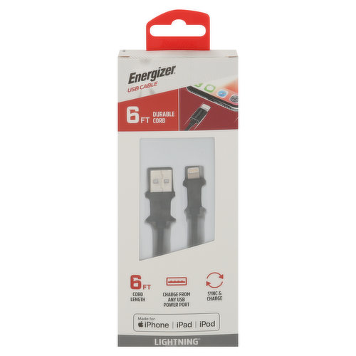 Energizer® USB Car Charger and Dock Connector to USB Cable for  iPad/iPod/iPhone