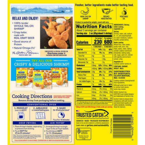 Gorton's Shrimp, Beer Batter