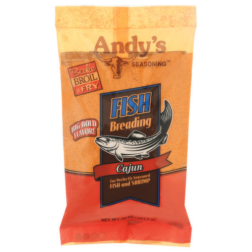 Andys Seasoning Fish Breading, Cajun