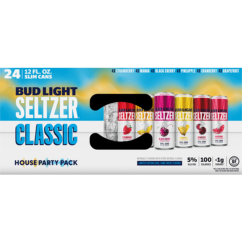 Bud Light Seltzer Variety Pack, Gluten Free Hard Seltzer, 24 Pack