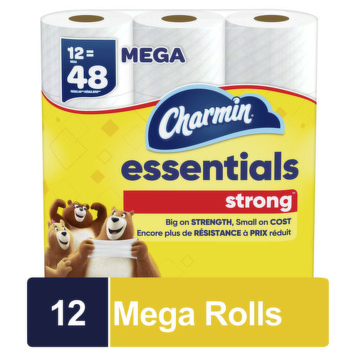 Charmin Essentials Strong Charmin Essentials Strong Toilet Paper 12 Mega Rolls