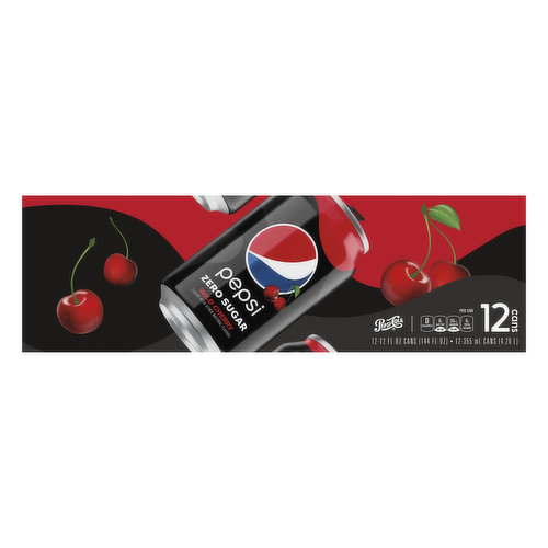Flavor with other natural flavors. Per Can: 0 Calories; 0 g sat fat (0% DV); 35 mg sodium (2% DV); 0 g total sugars.  Zero sugar. Caffeine Content: 69 mg (12 fl oz). See unit container for manufacturer's identity. www.pepsi.com. Please recycle.
