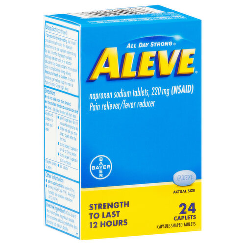 Aleve All Day Strong Pain Reliever/Fever Reducer, 220 mg, Caplets