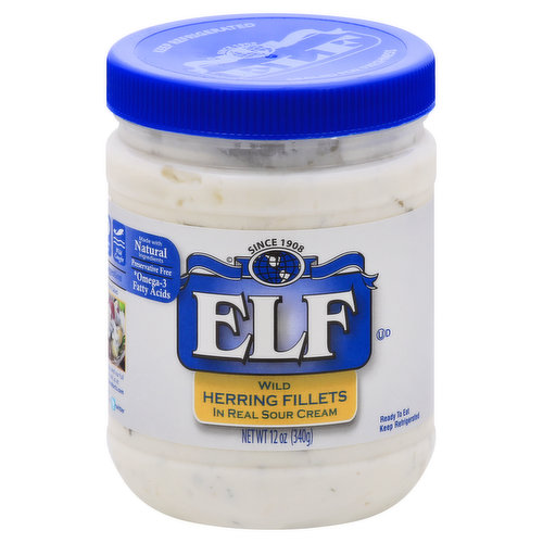 ELF Herring Fillets, in Real Sour Cream, Wild