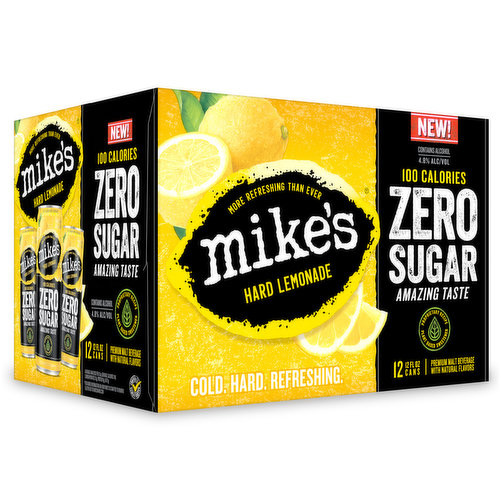Mike's Hard Lemonade Zero Sugar, 12 Pack Cans
