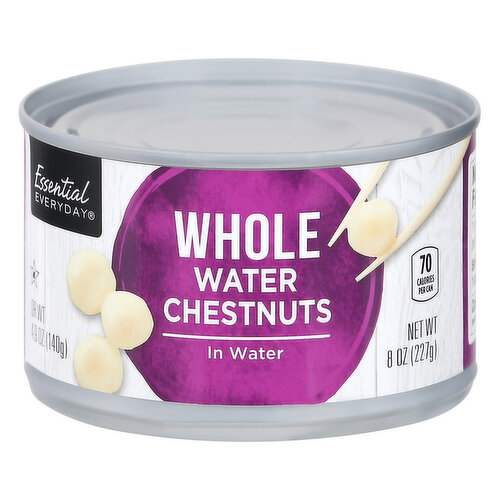 Essential Everyday Water Chestnuts, Whole, In Water