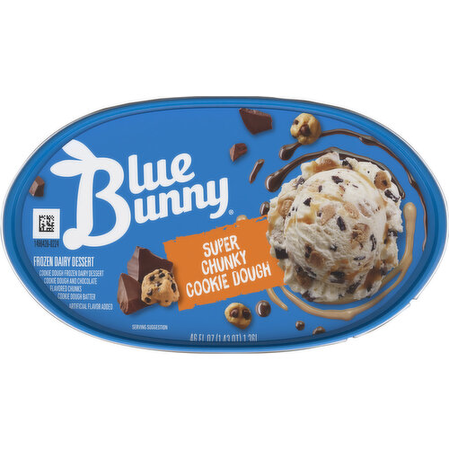 Blue Bunny Super Chunky Cookie Dough Frozen Dessert, 46