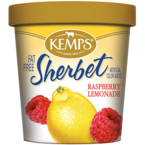 Kemps Raspberry lemonade flavored sherbet