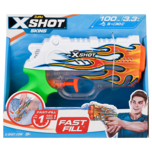X-Shot Skins Water Blaster, Fast Fill, 5+
