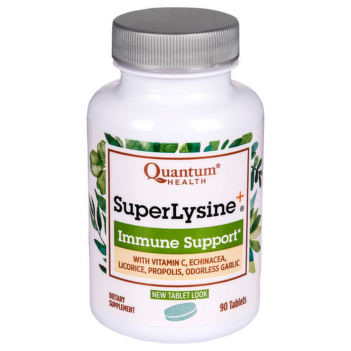 Quantum Health SuperLysine+, Immune Support, Tablets
