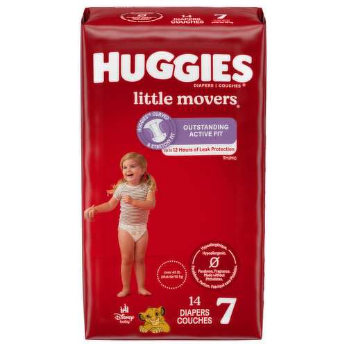 Huggies Little Movers Diapers, Disney Baby, 7 (Over 41 lb)