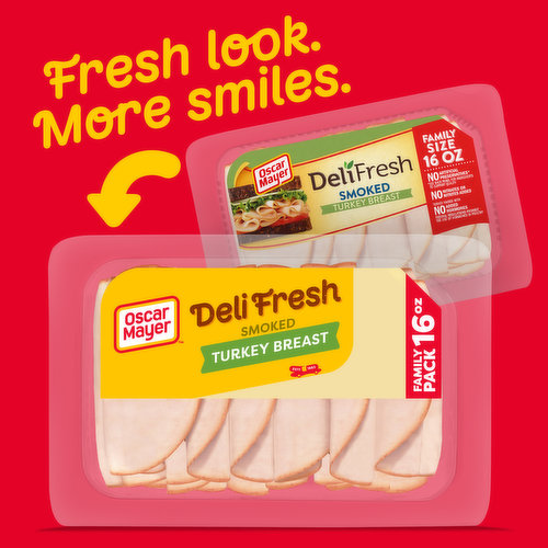 Oscar Mayer Deli Fresh Oven Roasted Turkey Breast Sliced Lunch Meat Family  Size - 16oz 16 oz