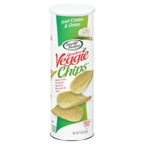 Sensible Portions Garden Veggie Chips Potato Crisps, Sour Cream & Onion