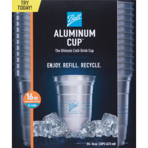  Ball Aluminum Cup Recyclable Party Cups, 20 oz. Cup