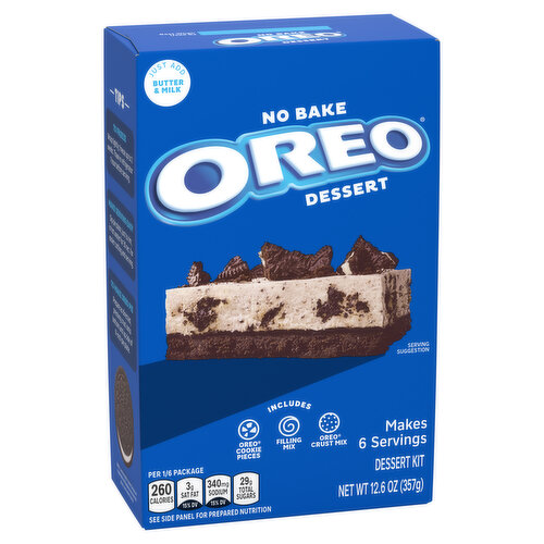 Jell-O Oreo Dessert Kit with Filling Mix, Crust Mix & Cookie Pieces