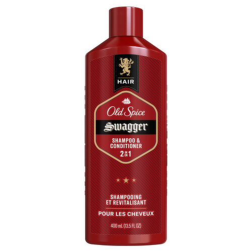 Old Spice Old Spice Shampoo and Conditioner for Men, Swagger 2in1, Healthier, Fuller, More Moisturized Looking Hair, 13.5 fl oz