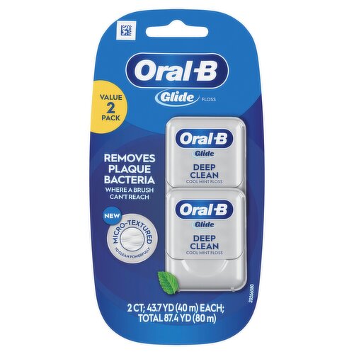 Oral-B Deep Clean Glide Pro-Health Deep Clean Dental Floss, Value 2 Pack (40m Each)