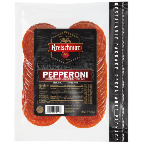 Kretschmar Premium Deli Pre-Sliced Pepperoni