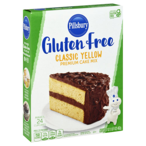 Pillsbury Cake Mix, Premium, Gluten Free, Classic Yellow
