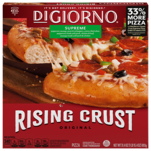 DiGiorno Pizza, Supreme, Rising Crust, Original