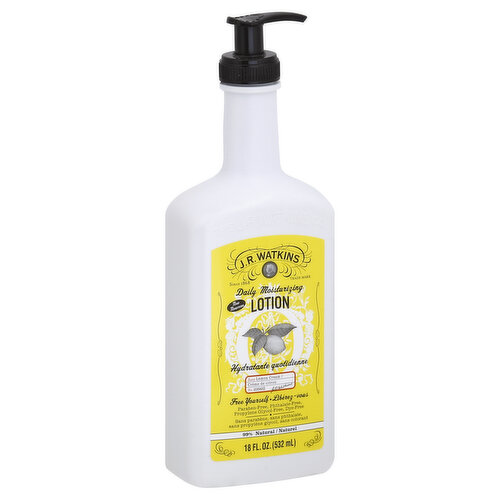 J.R. Watkins Lotion, Daily Moisturizing, Lemon Cream