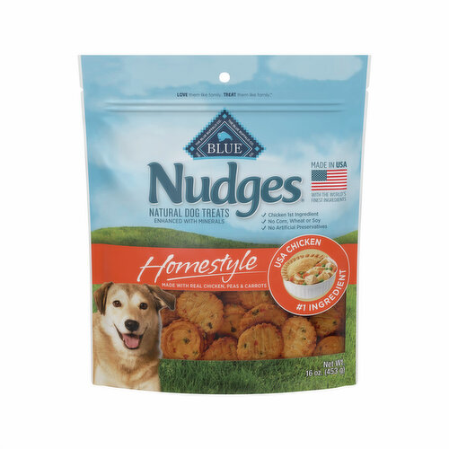Blue Buffalo Nudges Nudges Homestyle Natural Dog Treats, Chicken