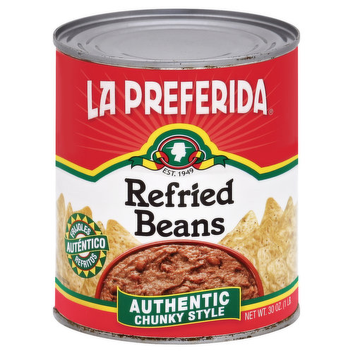 La Preferida Refried Beans, Authentic Chunky Style