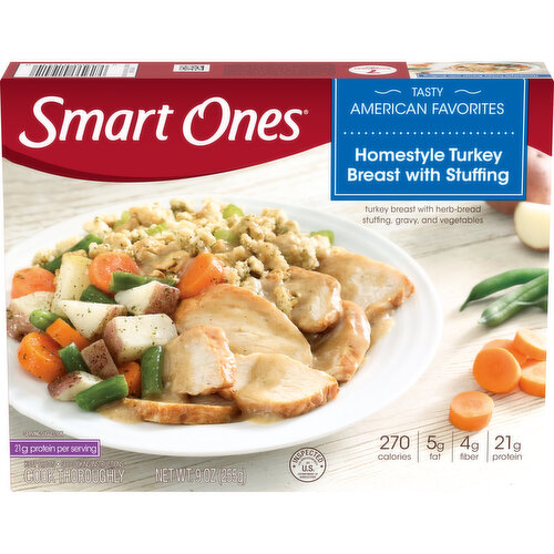 Smart Ones Homestyle Turkey Breast with Stuffing, Gravy & Vegetables Frozen Meal