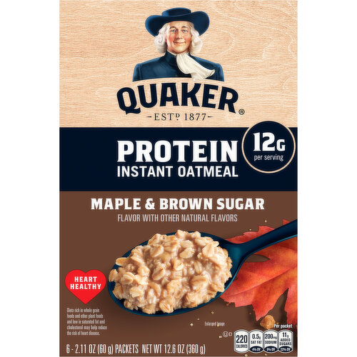 Quaker Protein Maple & Brown Sugar Instant Oatmeal