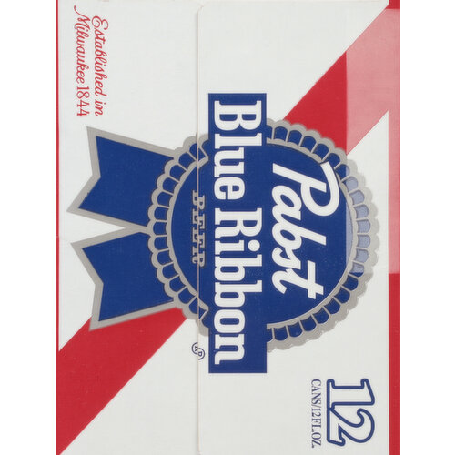 Pabst Beer, Blue Ribbon - 12 pack, 12 fl oz cans