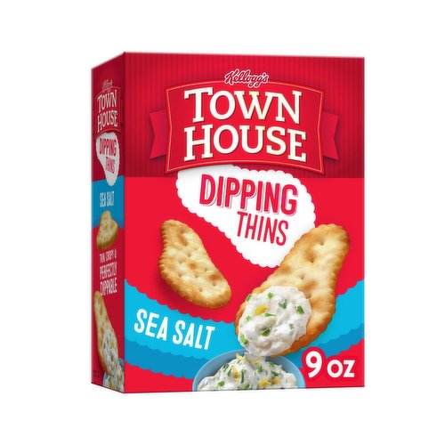Town House Dipping Thins Baked Snack Crackers, Sea Salt