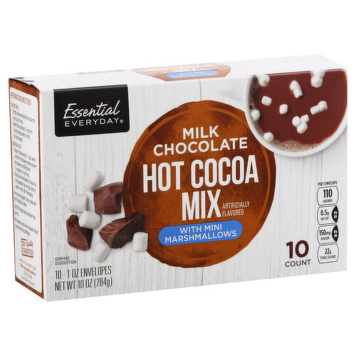 Essential Everyday Hot Cocoa Mix, Milk Chocolate, with Mini Marshmallows