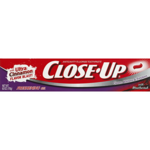 close up toothpaste description