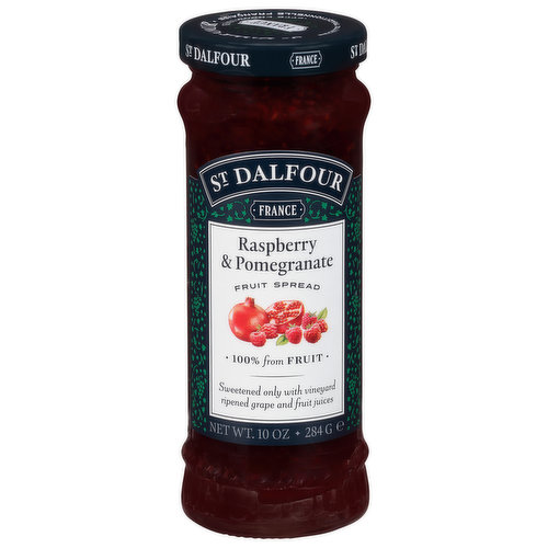 St Dalfour Fruit Spread, Raspberry & Pomegranate