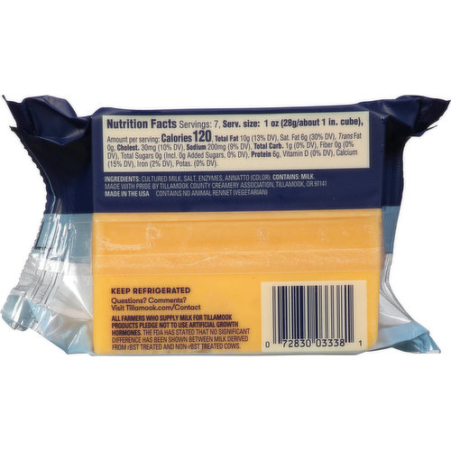 Farmers' Collection Extra Sharp Aged White Cheddar Cheese - Tillamook