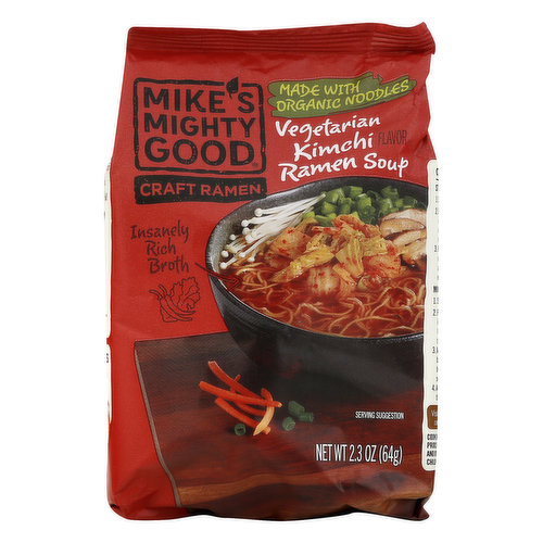Mikes Mighty Good Ramen Soup, Vegetarian Kimchi