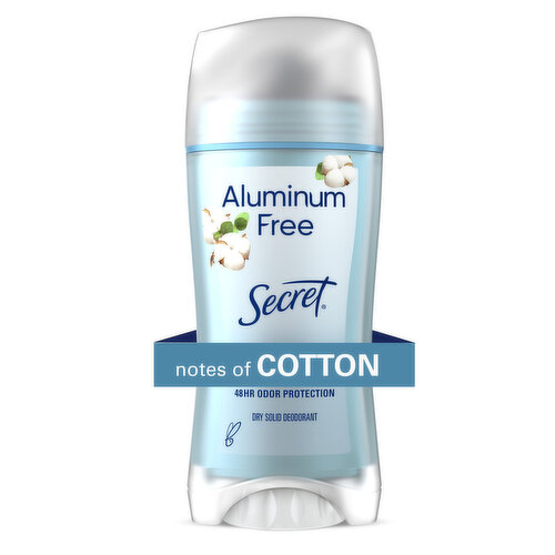 Secret Aluminum Free Aluminum Free Deodorant for Women, Cotton, 2.4 oz